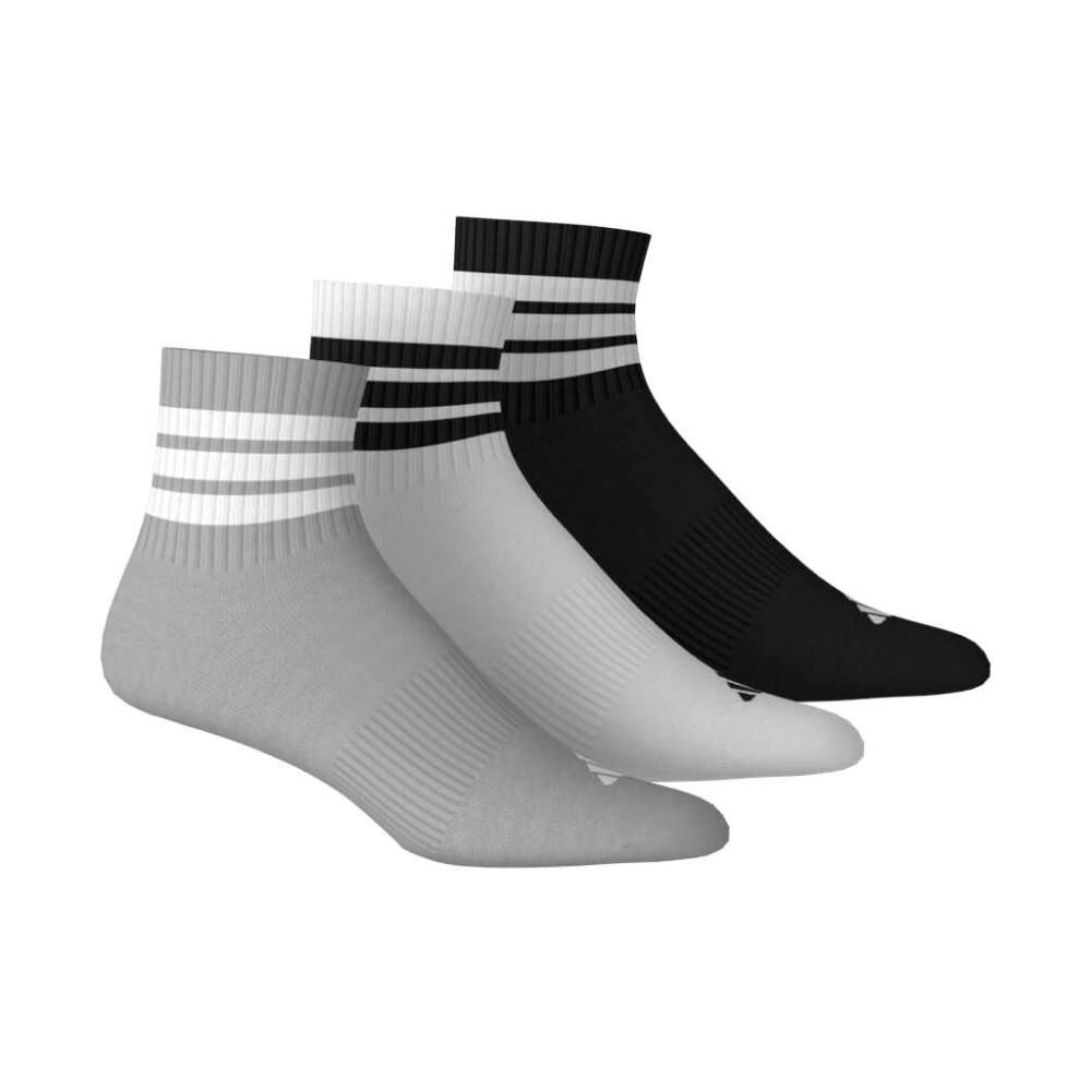 Calcetines Deportivos De Media Ca&ntilde;a Con Acolchado 3 Stripes (3 Pares) Adidas image number 3.0