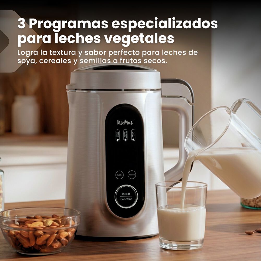 M&aacute;quina Para Hacer Leches Vegetales, Leche De Almendras, Leche De Arroz, Sopas, Cremas Y Batidos Miomat Pro image number 2.0