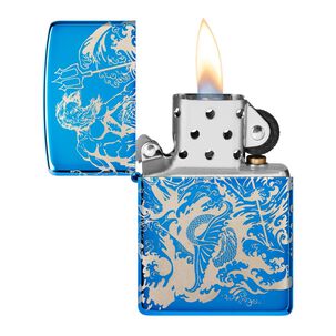 Encendedor Zippo Atlantis Design Azul Zp48787
