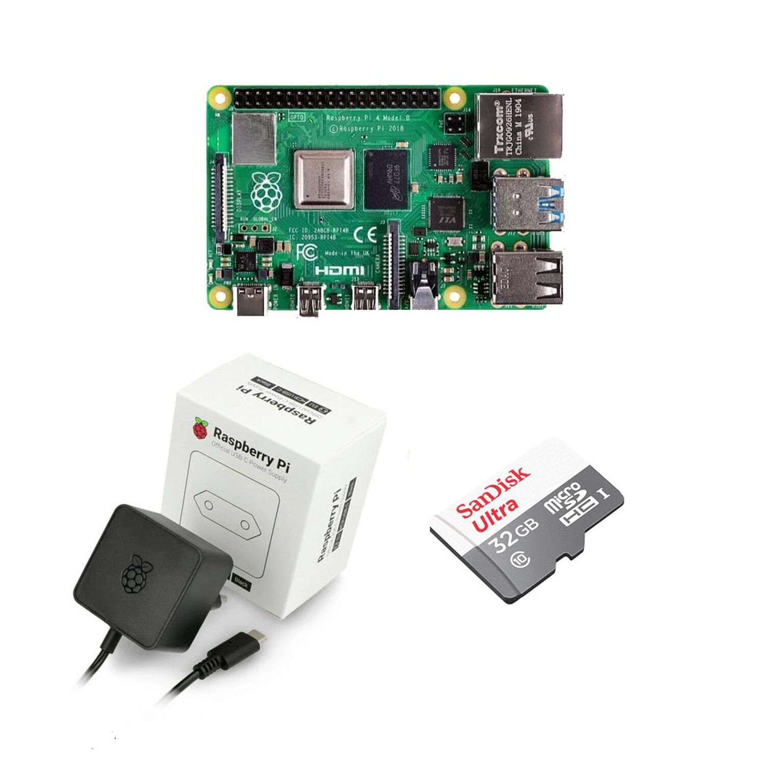Kit Raspberry Pi 4 De 4gb Ram Con Memoria Y Transformador image number 0.0