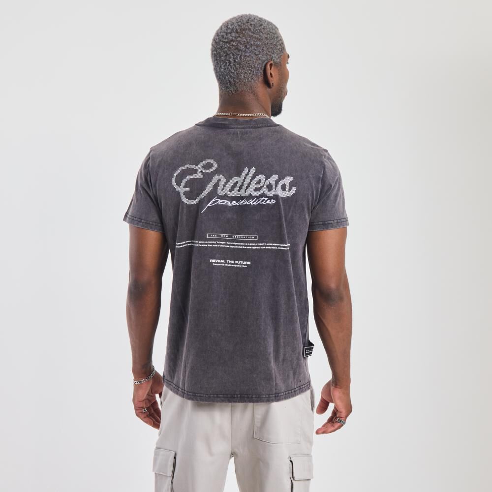 Polera Lisa Slim Manga Corta Cuello Redondo Hombre Rolly Go image number 3.0