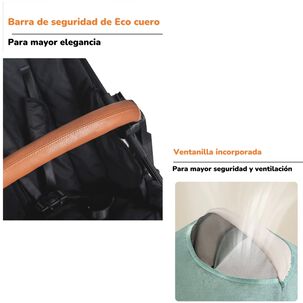 Coche Cuna Doble Multiposiciones Compacto Negro By Lubabycas