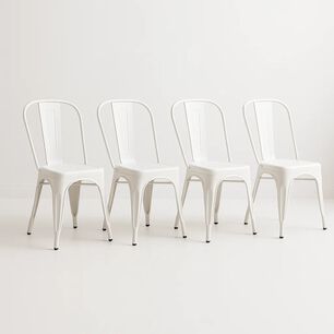 Pack De 4 Sillas Tolix Blancas