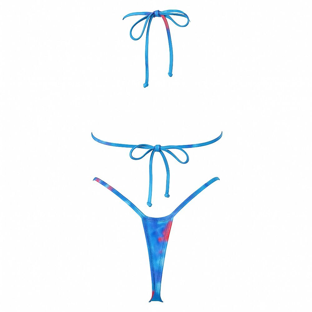 Traje Ba&ntilde;o Bikini Micro Tri&aacute;ngulo Con Estampado Muy Sexi image number 2.0