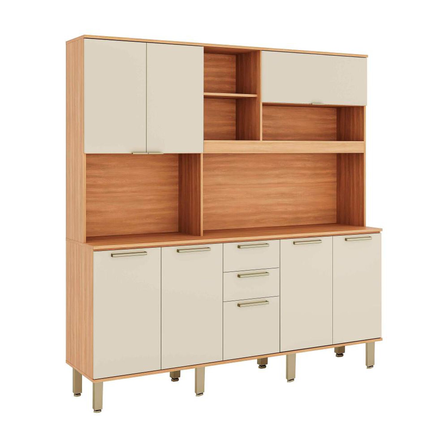 Mueble De Cocina Roca Kit De Cocina Casta&ntilde;a Modular / 8 Puertas / 3 Cajones image number 0.0