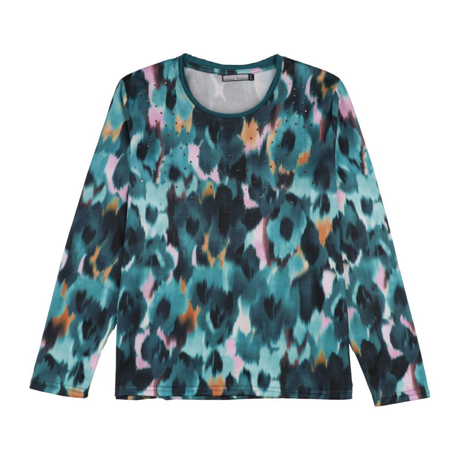 Sweater Estampado Manga Larga Cuello Redondo Mujer Lesage image number 0.0