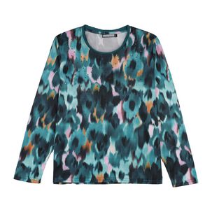Sweater Estampado Manga Larga Cuello Redondo Mujer Lesage
