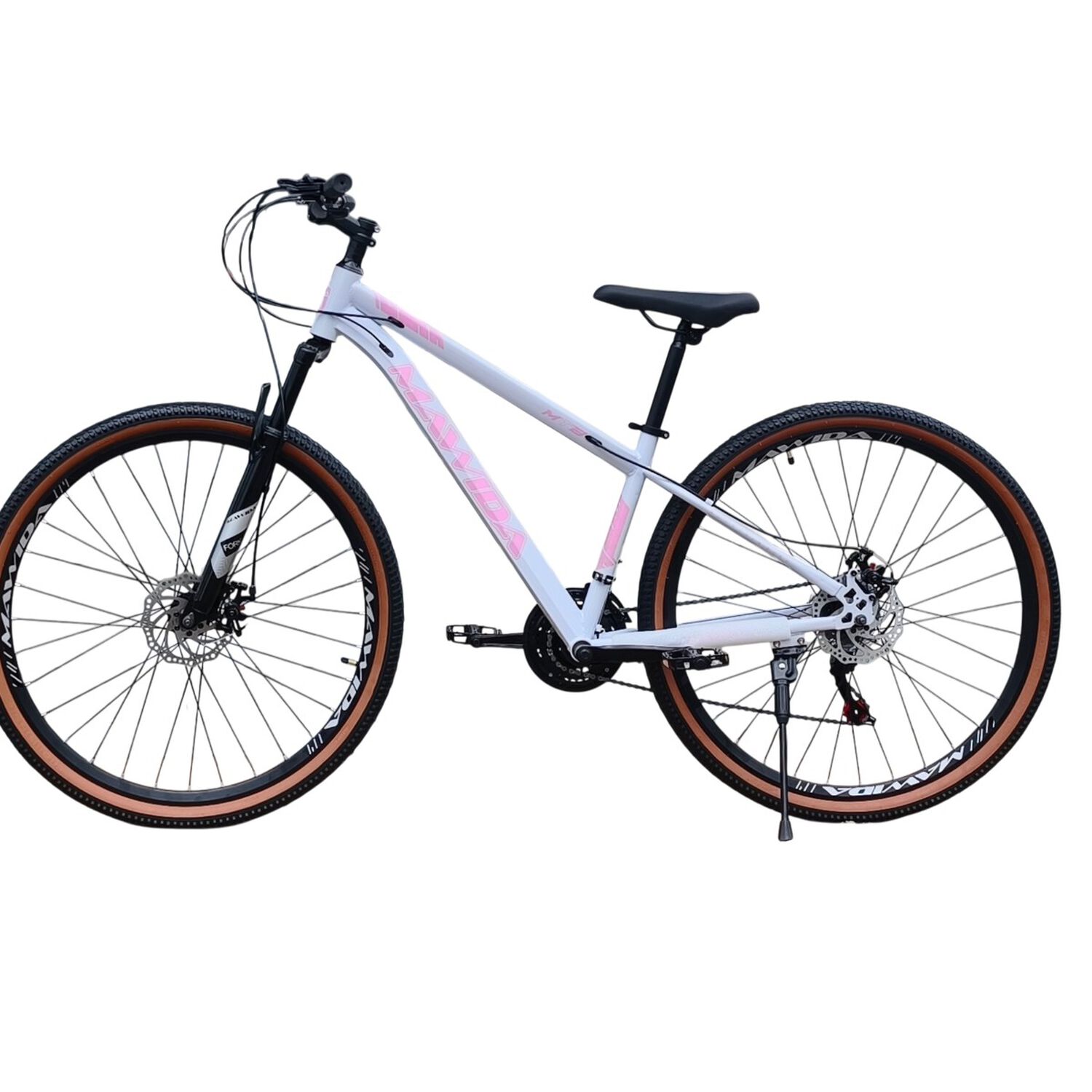 Bicicleta Aro 29 Mawida 21 Veloc Y Freno Disco Blanco Rosado image number 3.0