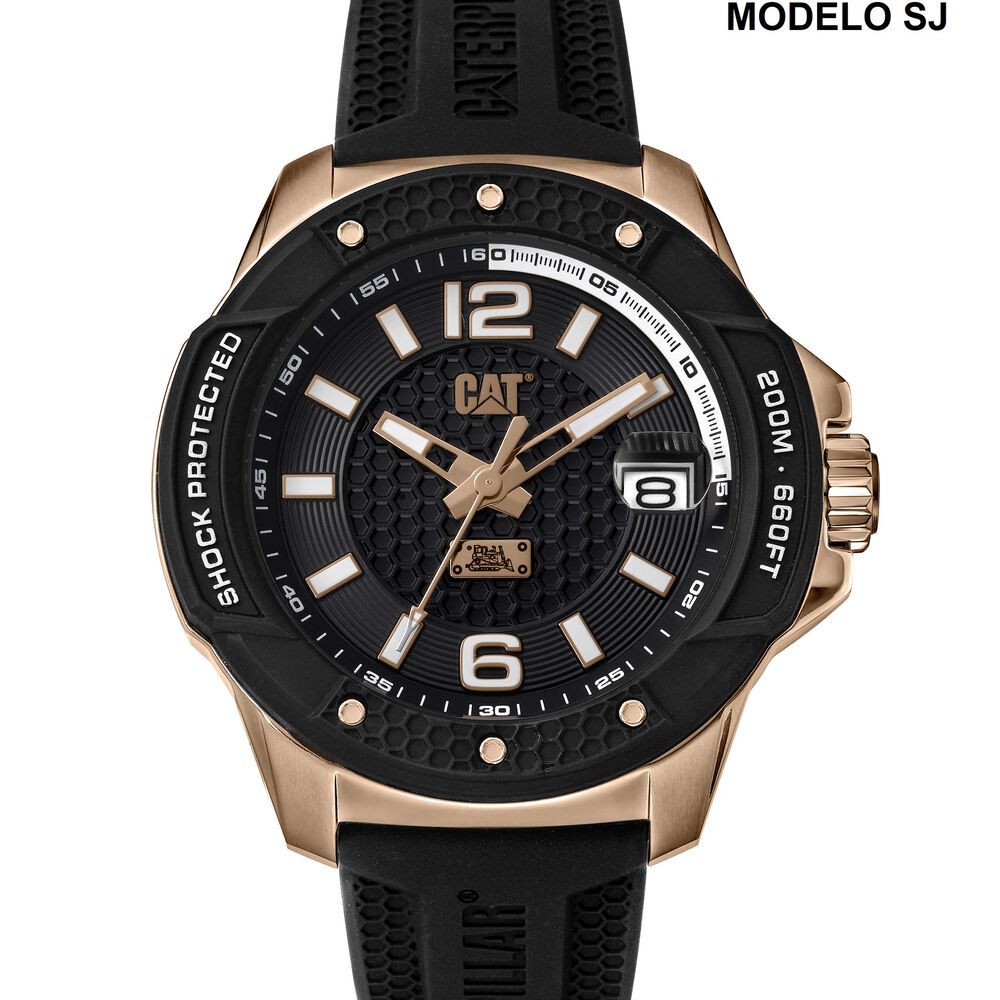 Correa Pulsera Cat Hombre Sj-21 Negro image number 2.0