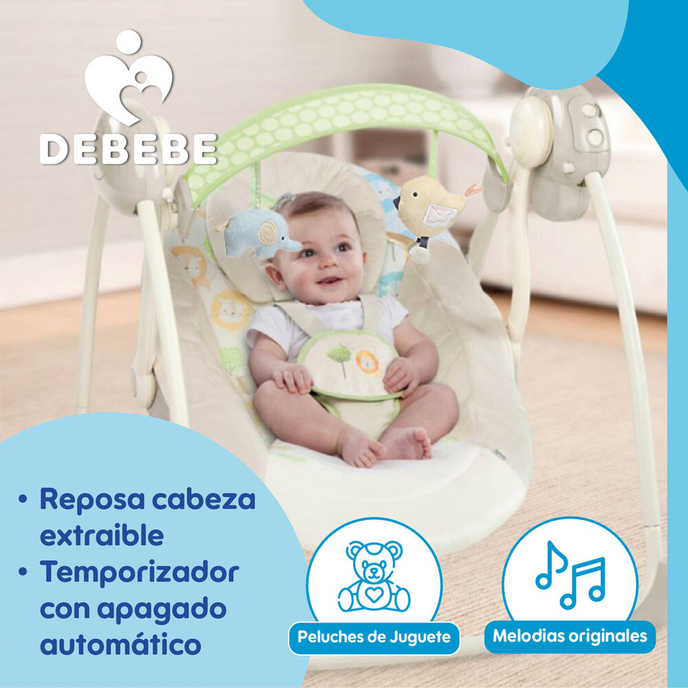 Silla Mecedora Eléctrica Nido Debebé Swingit Musica Luces image number 5.0