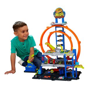 Autopista Hotwheels City Mega Garage