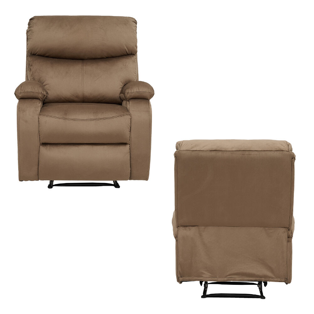 Berger Reclinable Milan Terciopelo Café image number 5.0