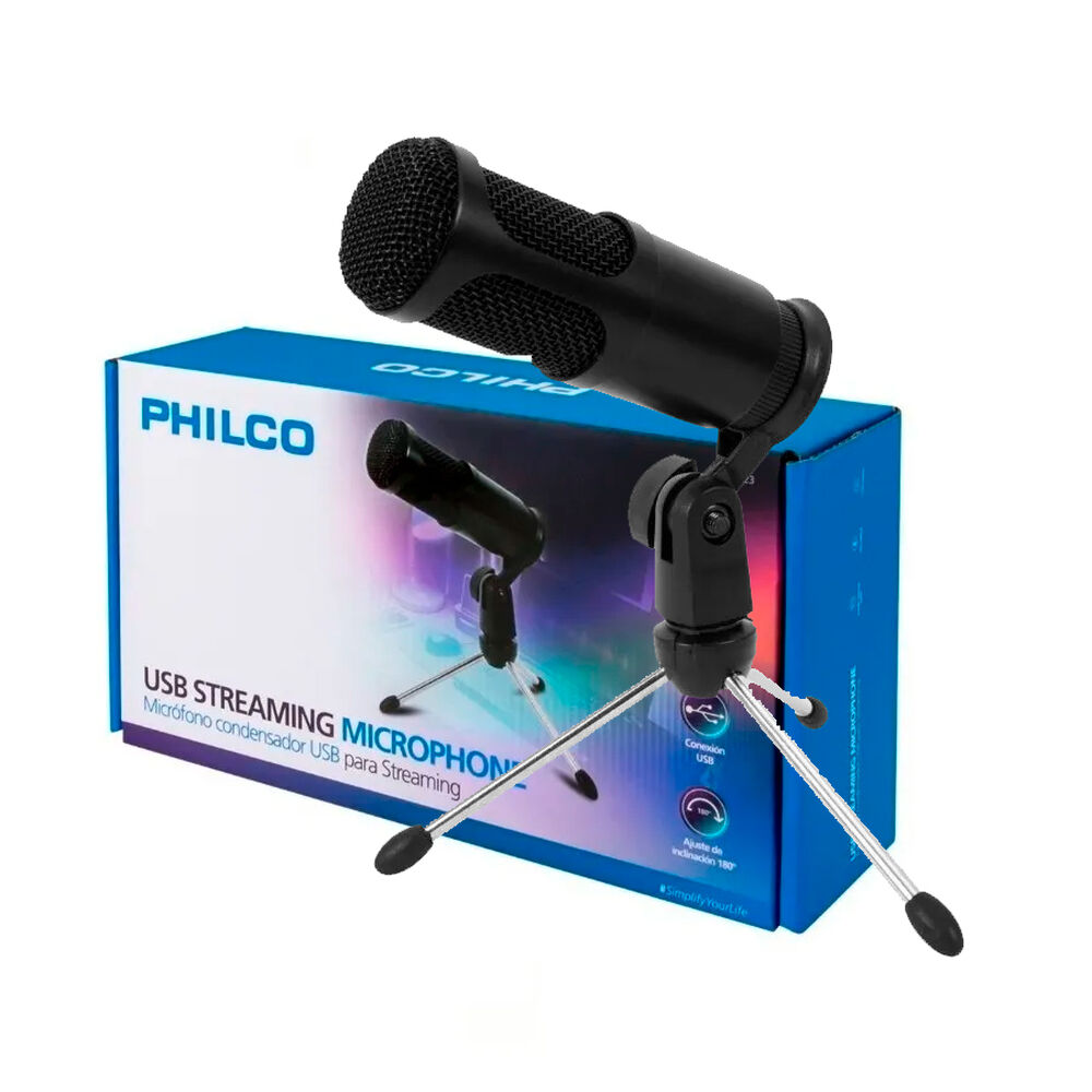 Micrófono Usb Studio Philco Con Trípode De Metal image number 3.0