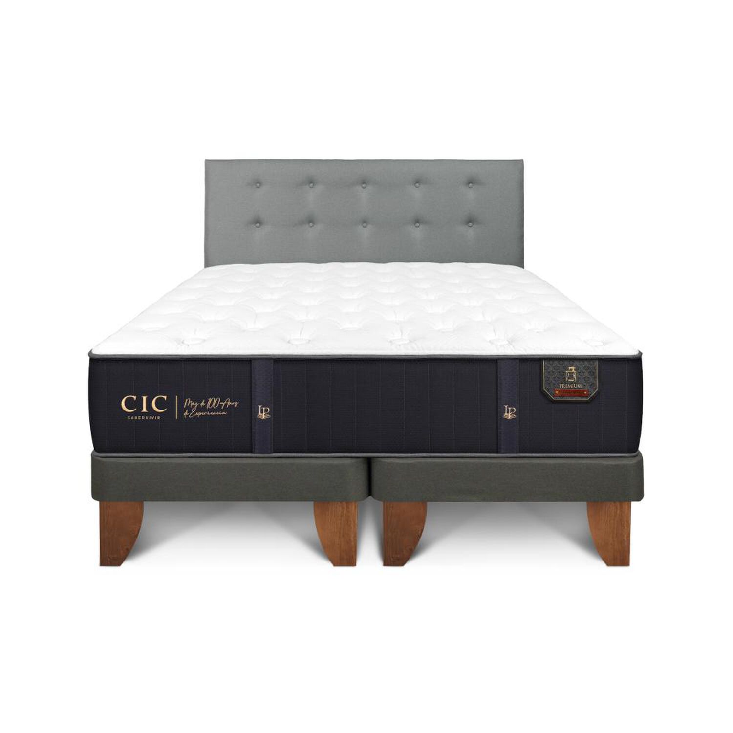 Cama Europea Cic Premium / King / Base Dividida + Respaldo image number 0.0