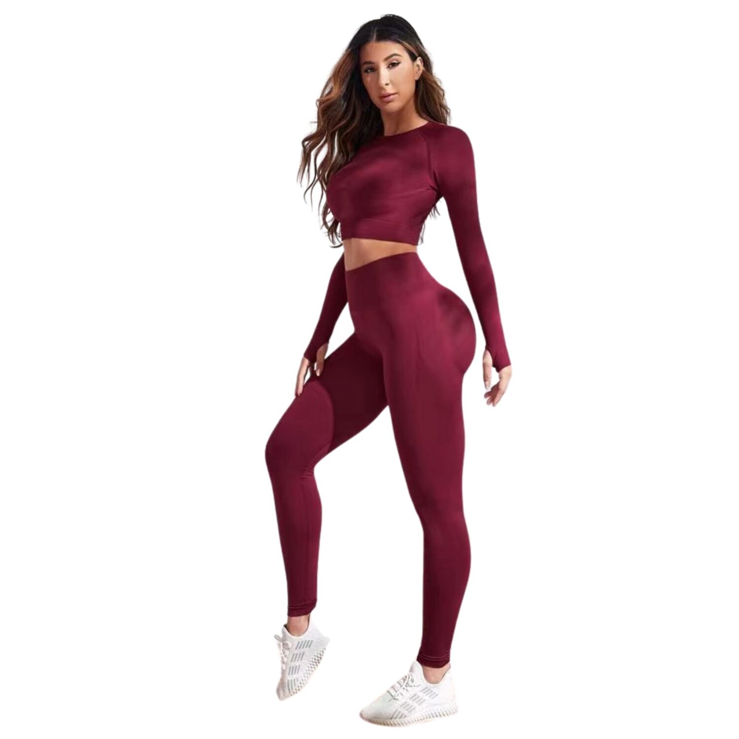 Conjunto Push Up Manga Larga Tiro Alto Sukha Burdeo image number 1.0