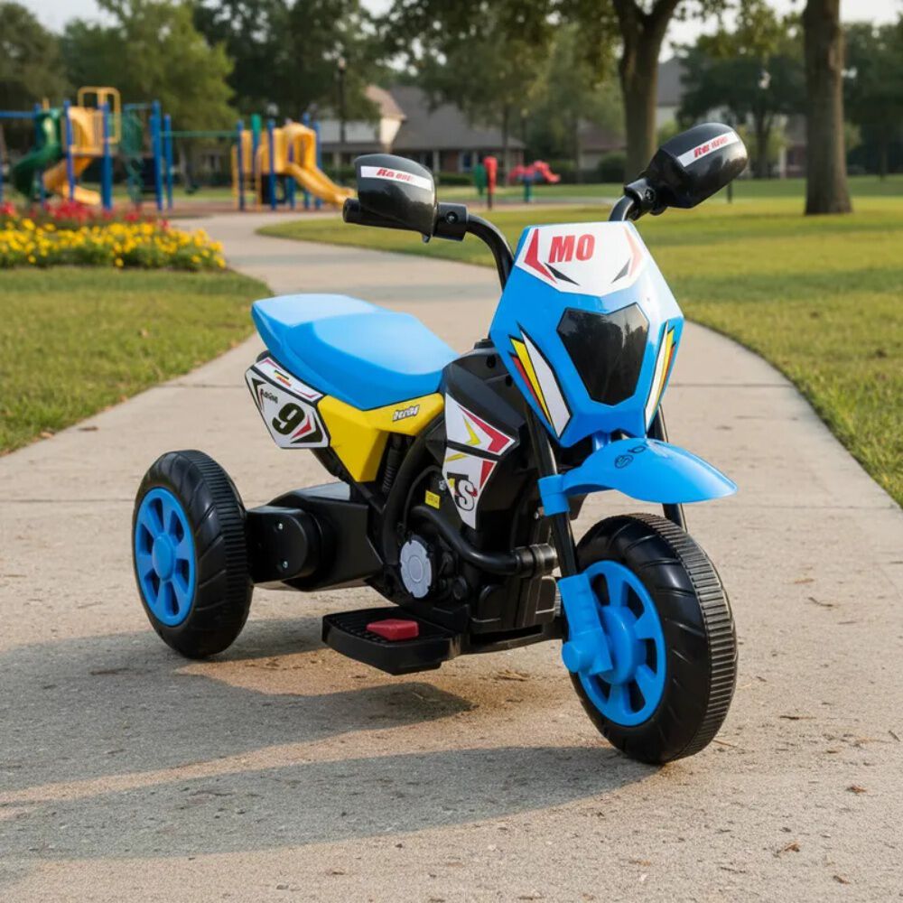 Moto El&eacute;ctrica Cross Azul Bebesit image number 1.0