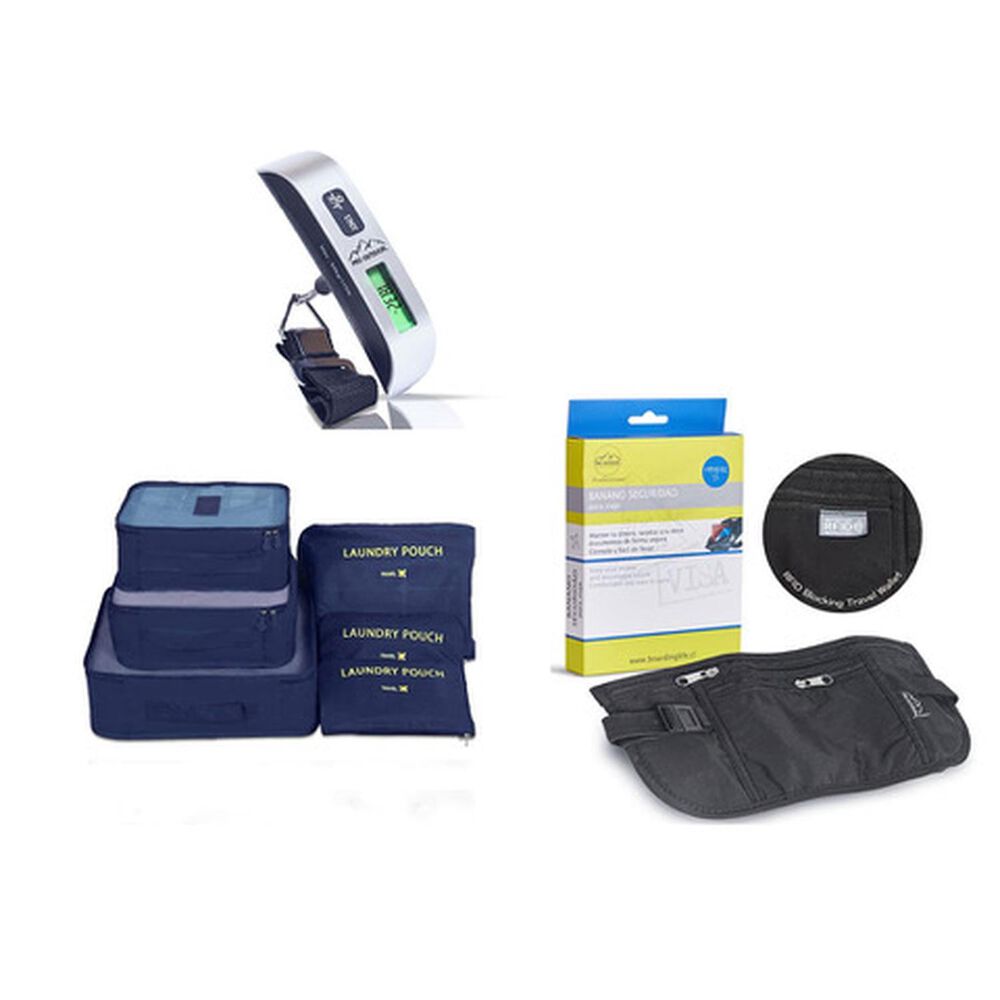 Pack Viaje 1 (6 Organizadores De Viaje, Banano Y Pesa Digital ) image number 0.0