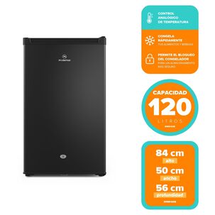 Frigobar 120l Fr&iacute;o Directo Con Llave Y Luz Led Mmb120b Negro