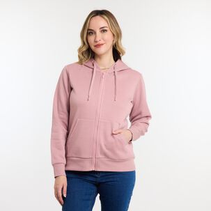 Polerón Básico Full Zipper Cuello Redondo Con Capucha Mujer Geeps