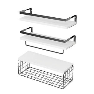 Repisas Decorativas Para Cocina, Ba&ntilde;o U Oficina 3 Piezas Multifunci&oacute;n