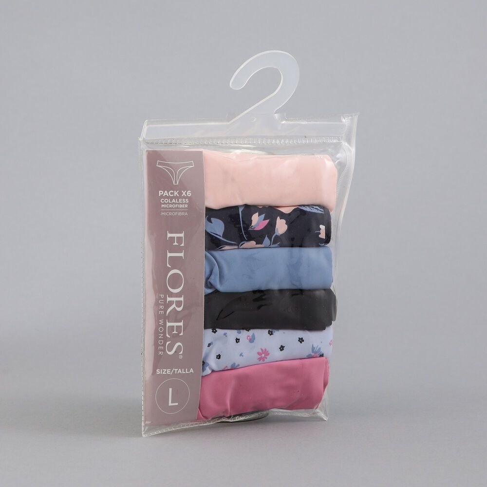 Pack 6x Colaless Bonded Microfibra Flores Mujer 25565-172 image number 9.0