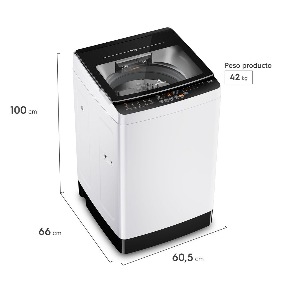 Lavadora Autom&aacute;tica 15kg Carga Superior Mdwmt15w Blanca image number 1.0