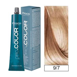 Pro.color - Tintura Permanente 9/7 Rubio Clarisimo Beige 100ml + Oxidante