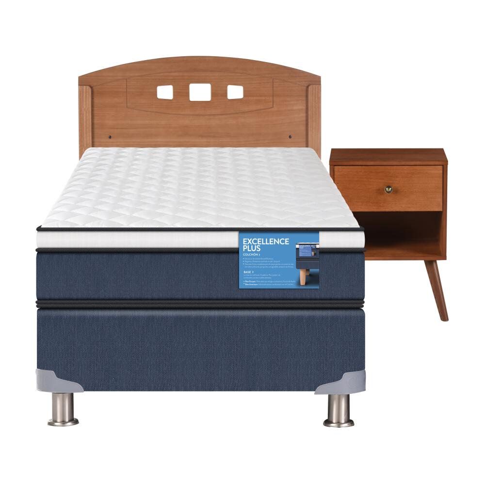 cama americana cic excellence plus 1 5 plazas base normal set de maderas