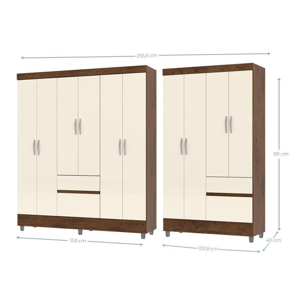 Combo Closet Vekkahome Ideal 6 Puertas + 4 Puertas 271156+271184 image number 1.0
