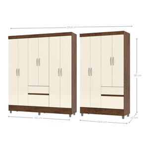 Combo Closet Vekkahome Ideal 6 Puertas + 4 Puertas 271156+271184