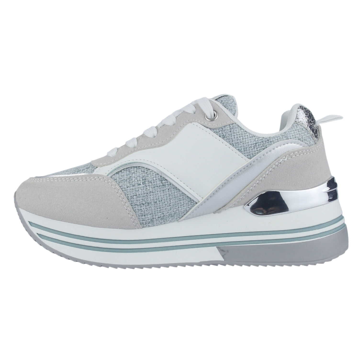 Zapatilla Mujer Chalada Jettixlow2 Blanco/celeste Urbano image number 1.0