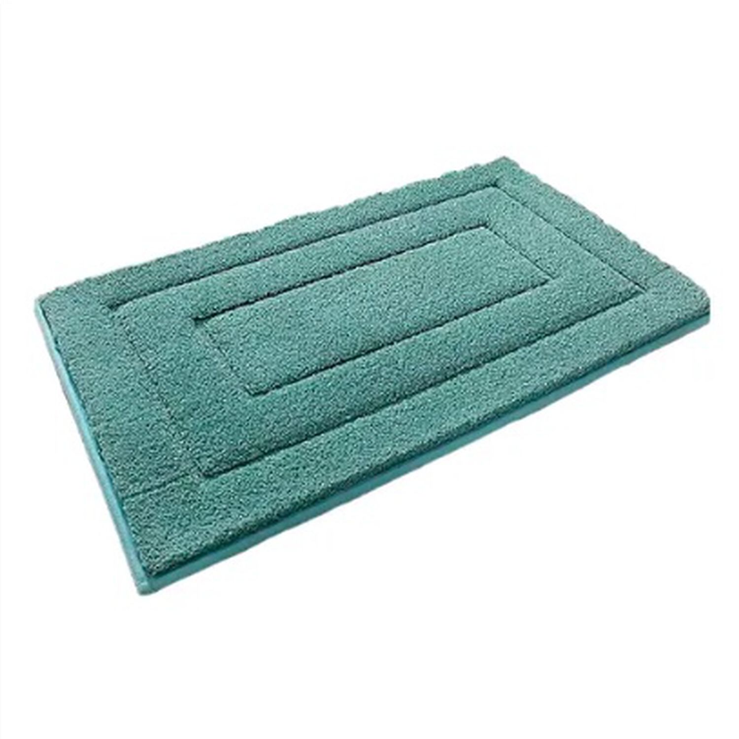 Alfombra Ba&ntilde;o Microfibra Turquesa image number 1.0
