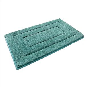 Alfombra Ba&ntilde;o Microfibra Turquesa