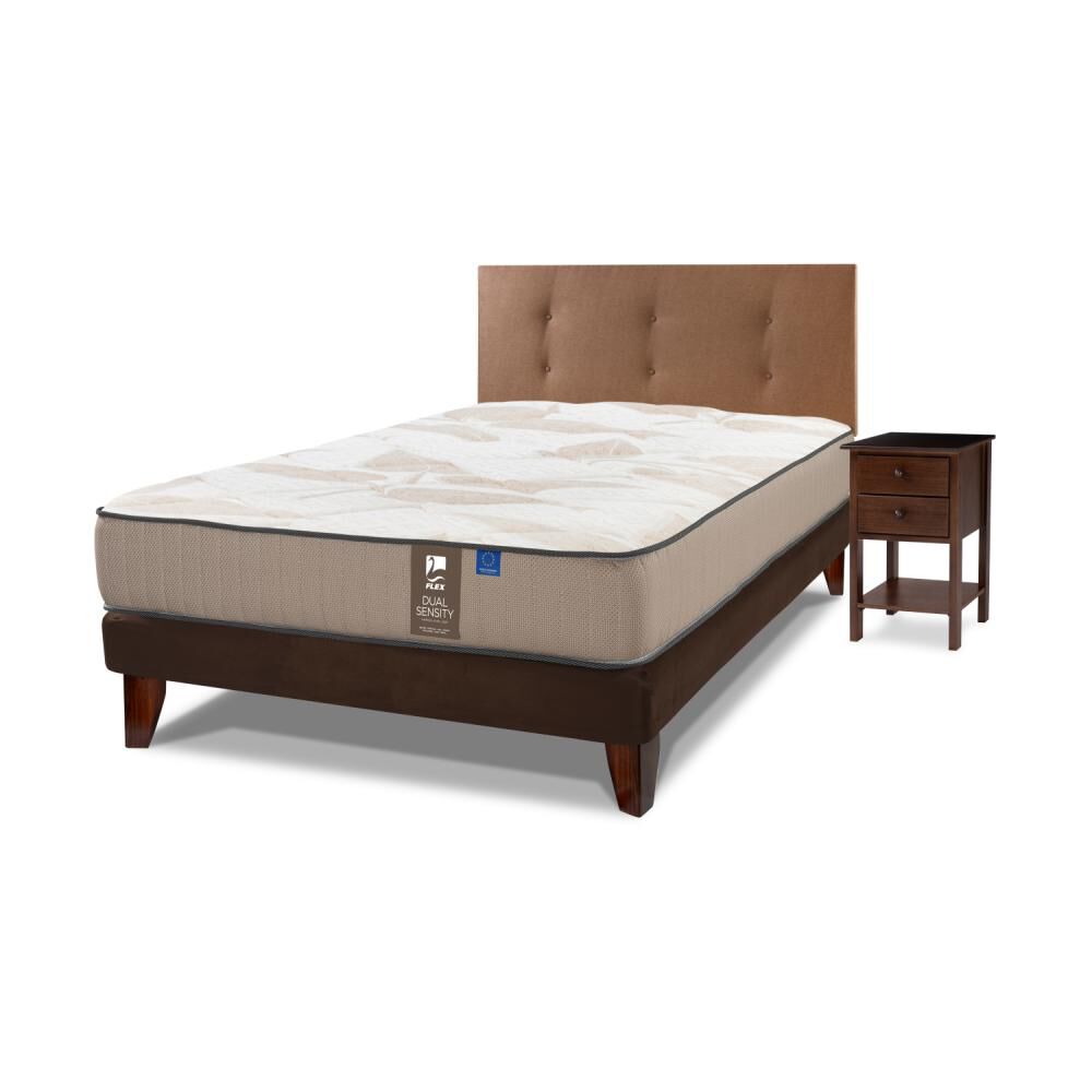 Cama Europea Flex Dual Sensity / 1.5 Plazas / Base Normal + Set De Maderas image number 0.0