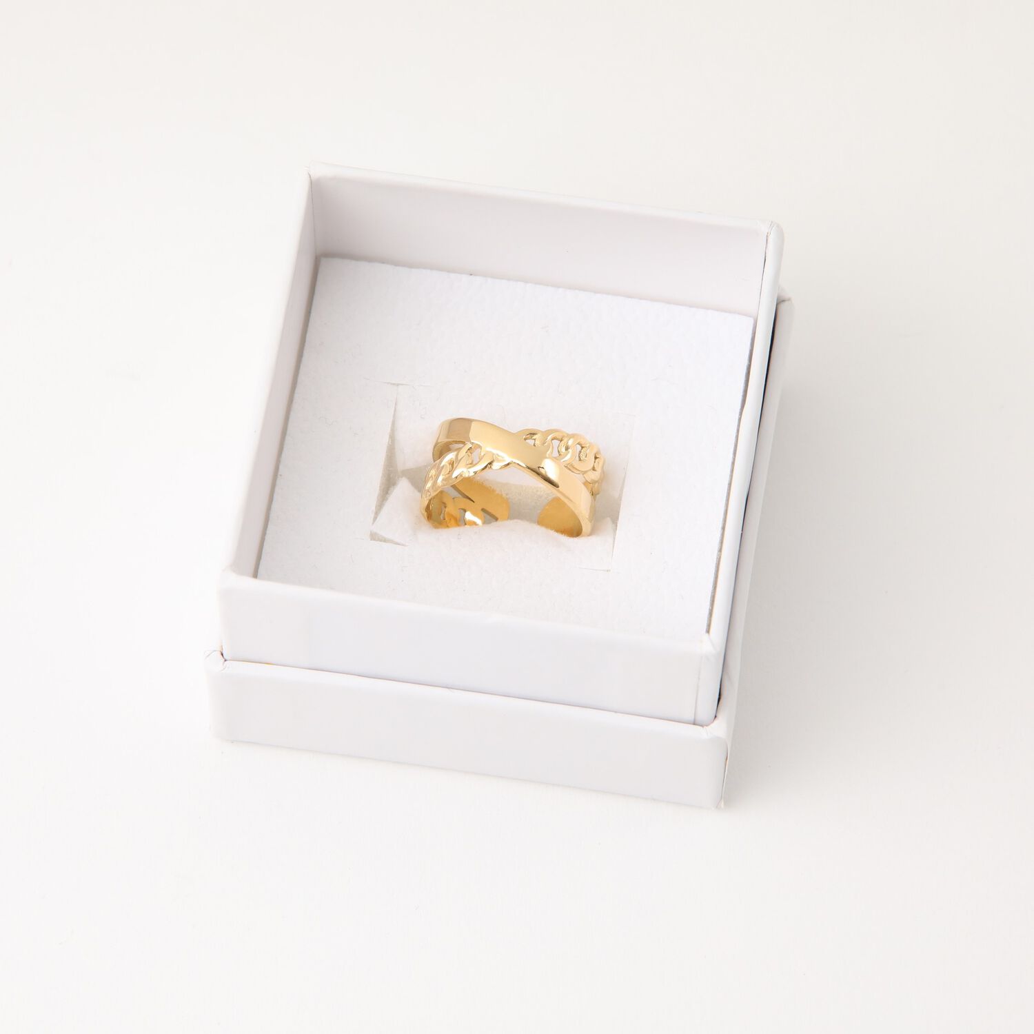 Anillo 19v69 Dorado Mujer Str213 image number 2.0