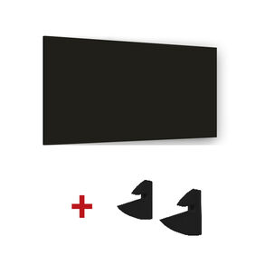 Repisa Flotante + 2 Soportes 60x25cm Negro - Brasforma