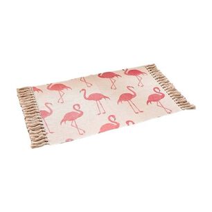 Alfombra Minimalista Estampada Boho Tejida A Mano Con Borlas