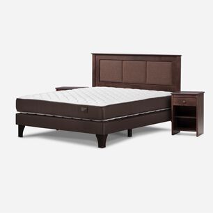 Cama Europea Rosen Ergo T / 2 Plazas / Base Normal + Set De Maderas Rachel