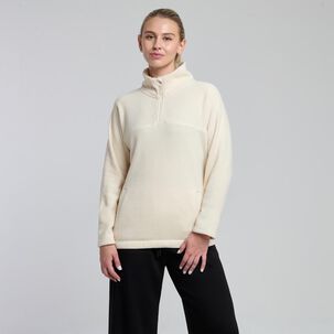 Polerón Deportivo Liso Slim Cuello Redondo Mujer Wetland