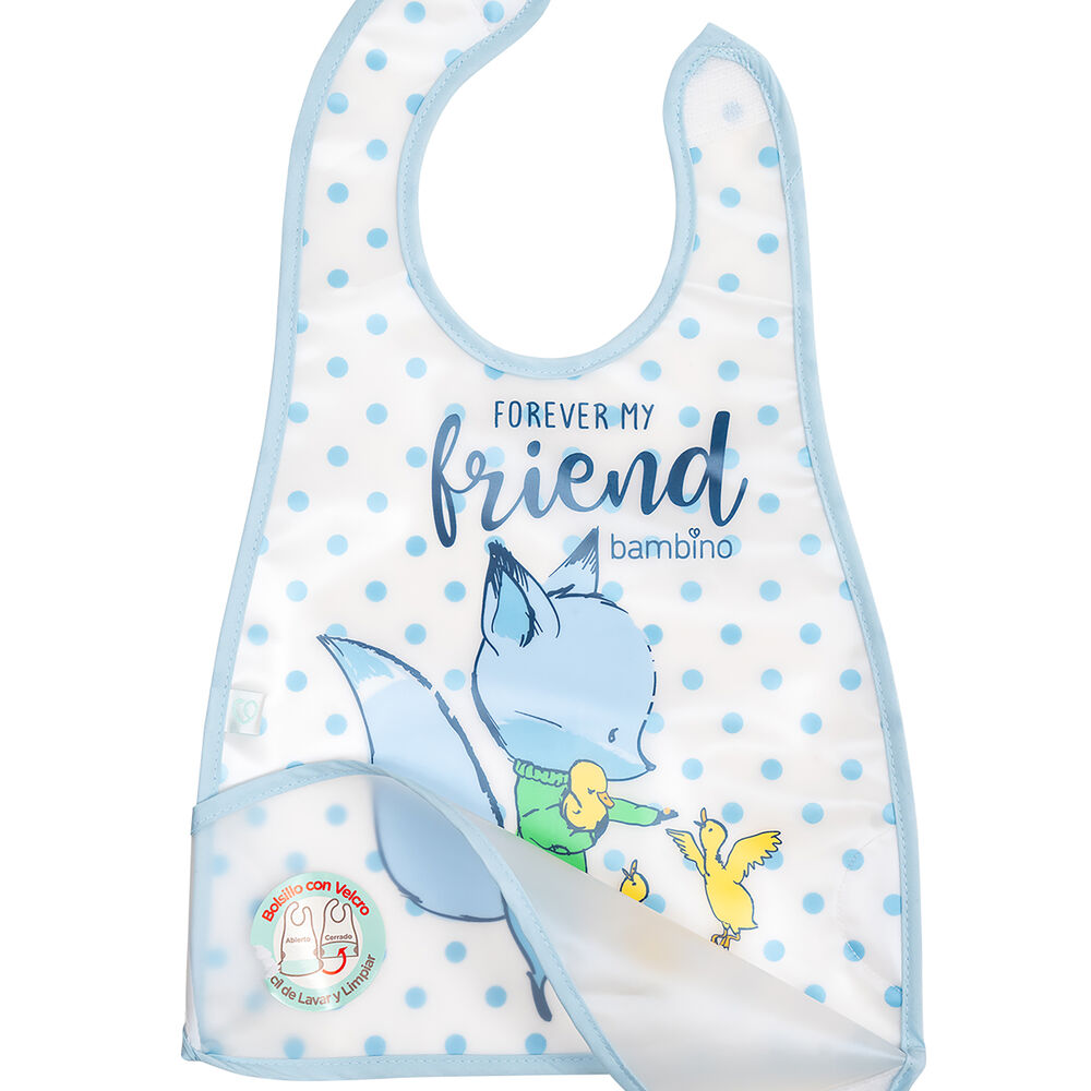 Babero De Alimentacion Bambino Zorro Blanco image number 0.0