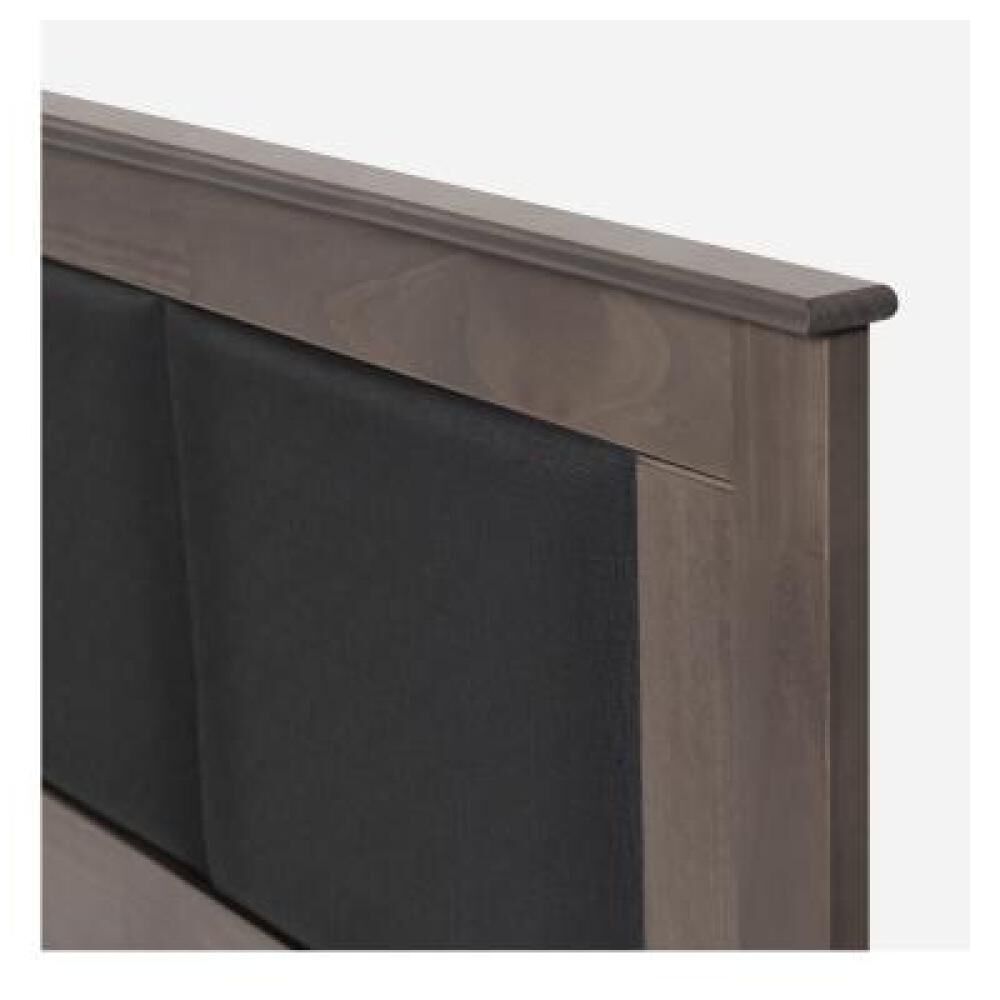 Cama Europea Rosen New Style 4 Plus / 2 Plazas / Base Dividida  + Respaldo Rachel Gris image number 11.0