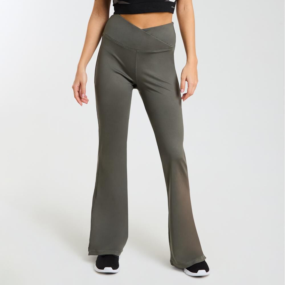 Calza Deportiva Tiro Alto Wide Leg Mujer Wetland image number 0.0