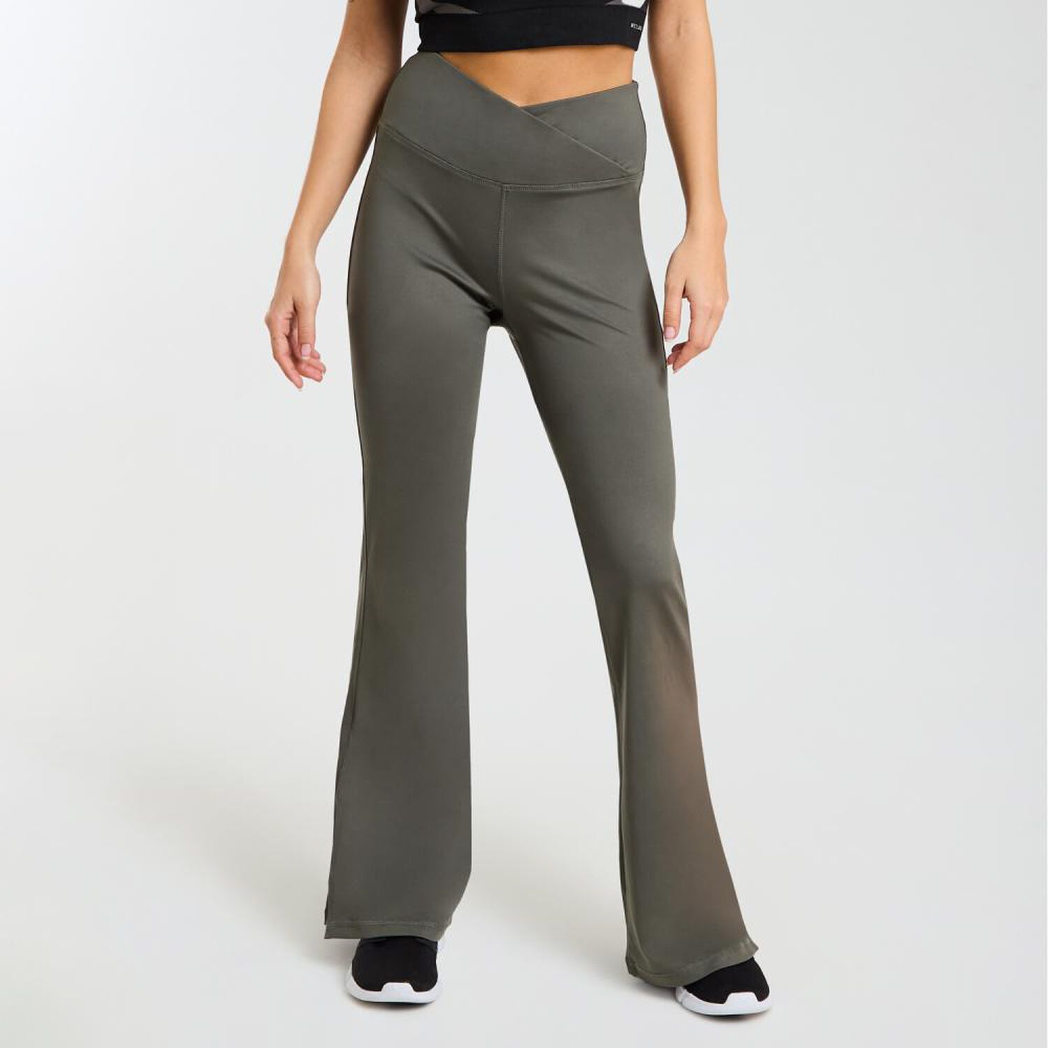 Calza Deportiva Tiro Alto Wide Leg Mujer Wetland image number 0.0