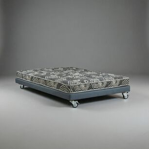 Cama 1 Plaza Box 8 Cm L180 Cm + Colchon Modelo Ideal - Rueda Deluxe (gris)