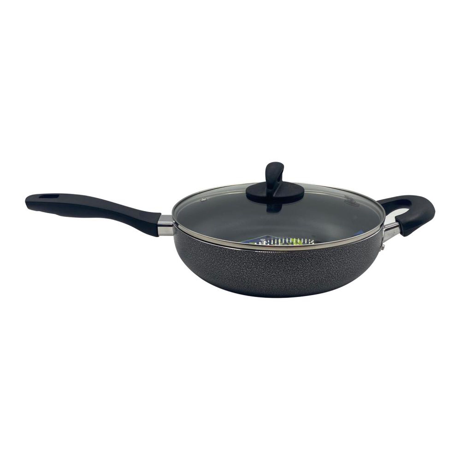 Wok Aluminio Con Tapa Y Manilla Clairborne Oster /  27 Cm / 2 Piezas image number 4.0