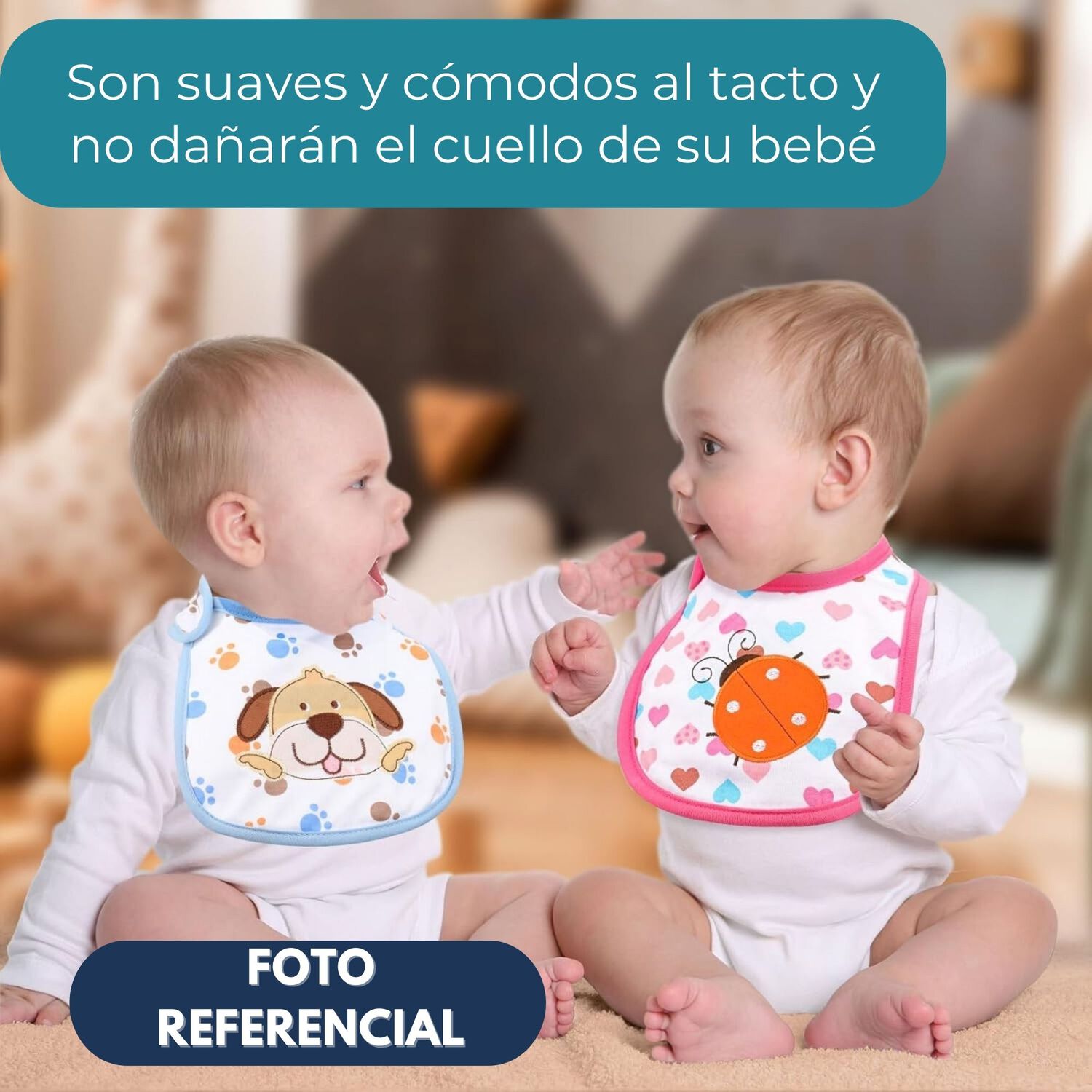 Superpack 9 Baberos Impermeables Para Beb&eacute;s Jump Kids Ni&ntilde;a image number 4.0
