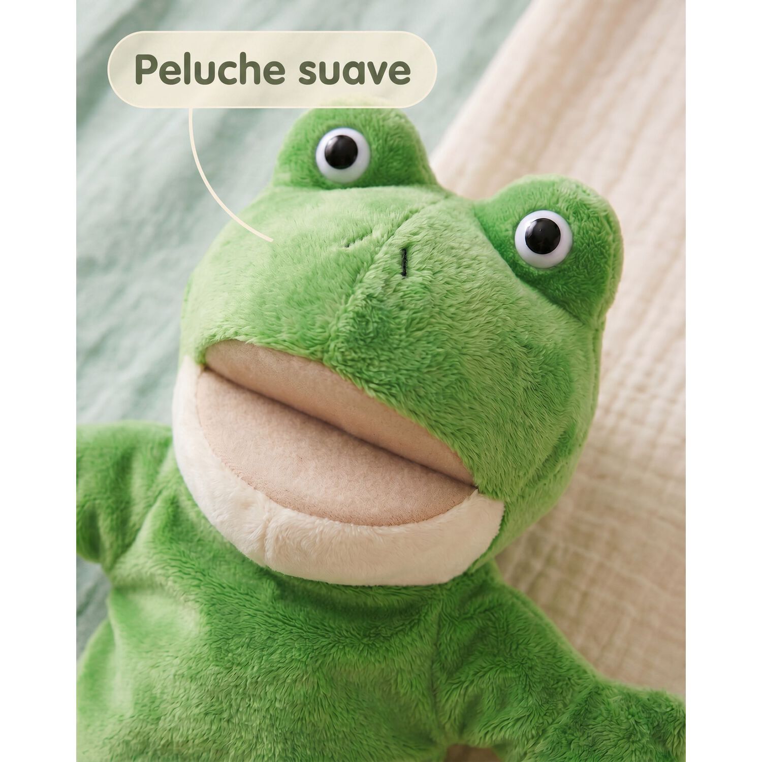 Peluche Titere Animal Zorro Vaca Leon Oveja Rana Lobo image number 25.0