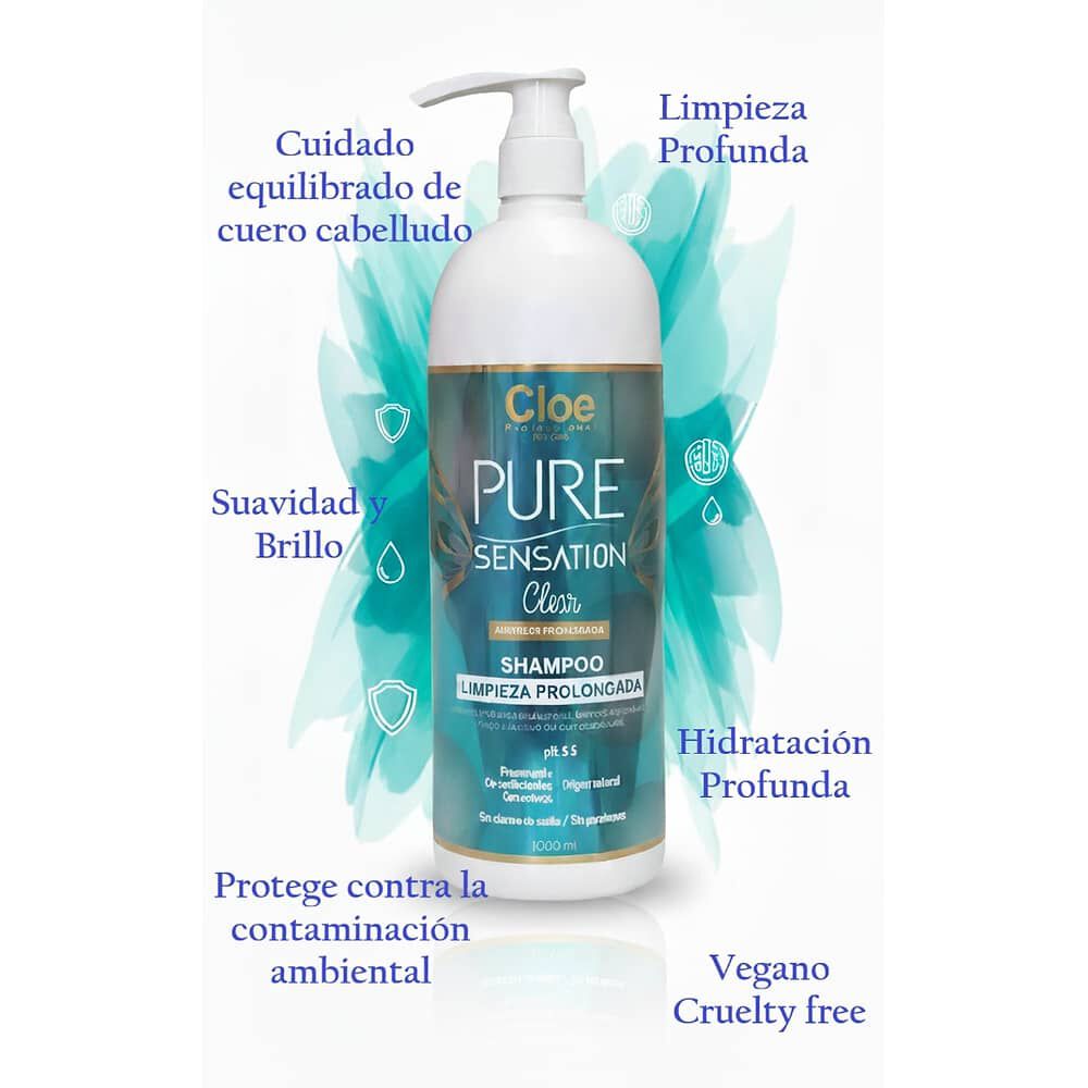 Shampoo Pure Sensation Clear Cloe 1000ml image number 1.0