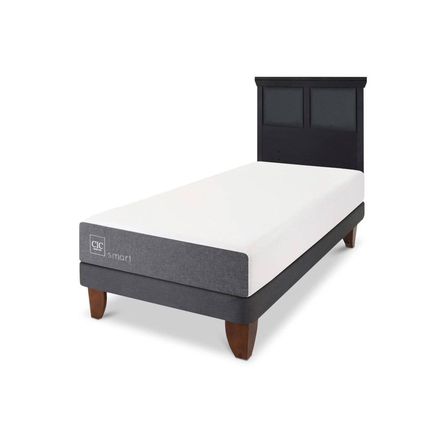 Cama Europea Cic Smart / 1.5 Plazas / Base Normal + Respaldo image number 4.0