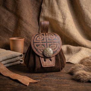 Bolso Medieval Para Cintur&oacute;n Con Broche N&oacute;rdico Vikingo
